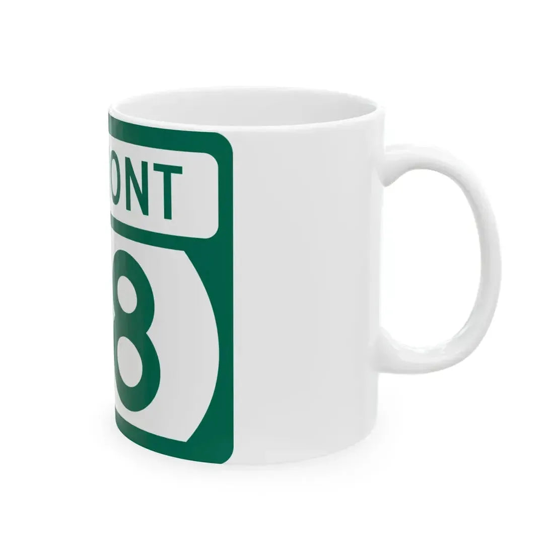 Vermont 118 (Vermont) (Road Sign) White Coffee Mug - Go Mug Yourself