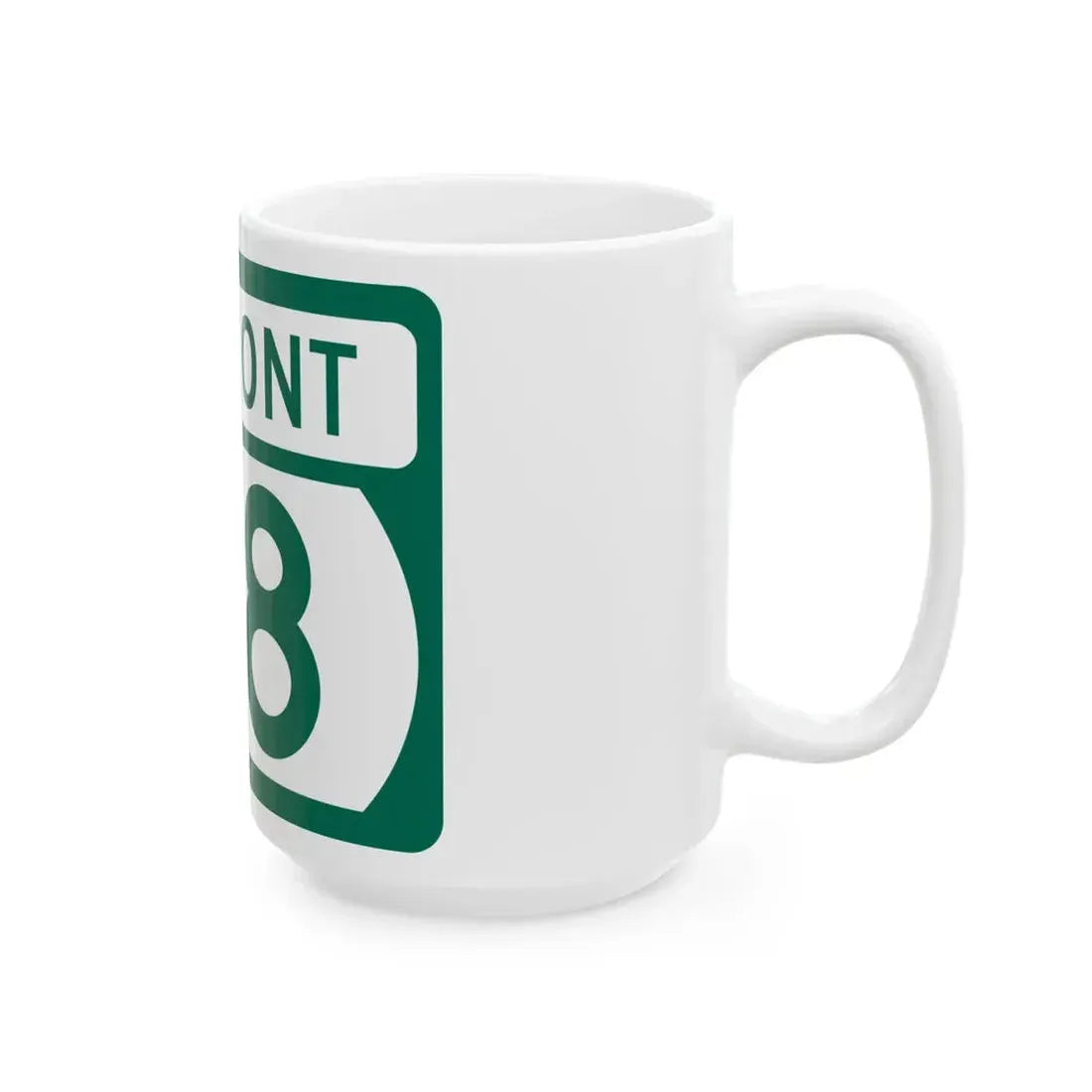 Vermont 118 (Vermont) (Road Sign) White Coffee Mug - Go Mug Yourself