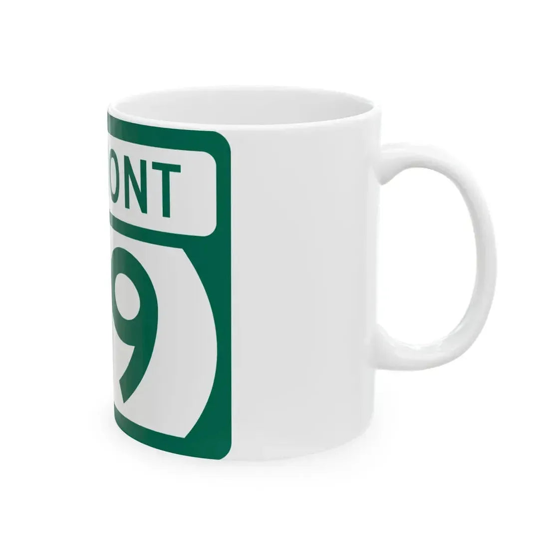 Vermont 119 (Vermont) (Road Sign) White Coffee Mug - Go Mug Yourself