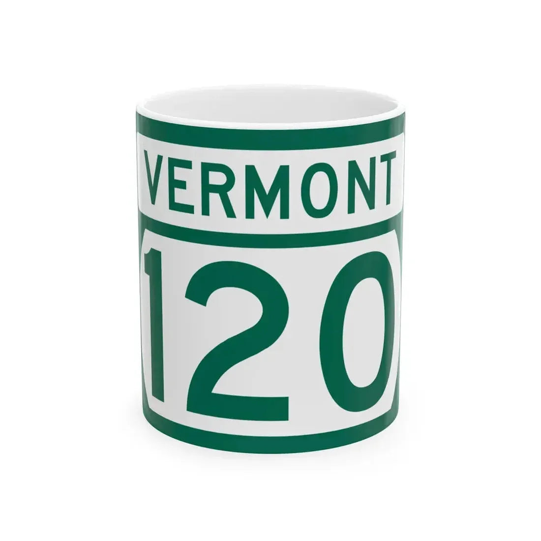 Vermont 120 (Vermont) (Road Sign) White Coffee Mug 11oz - Go Mug Yourself