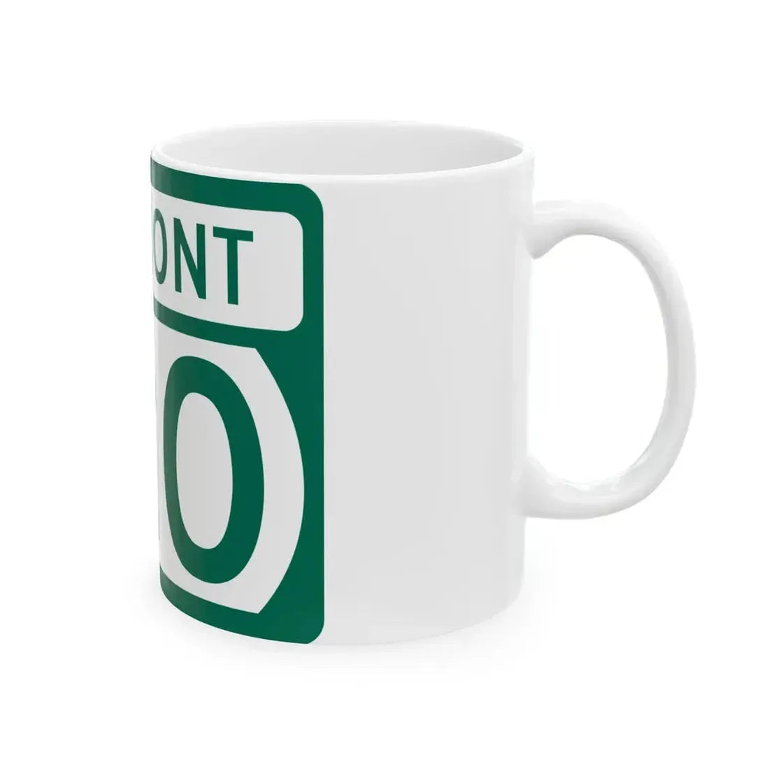 Vermont 120 (Vermont) (Road Sign) White Coffee Mug - Go Mug Yourself