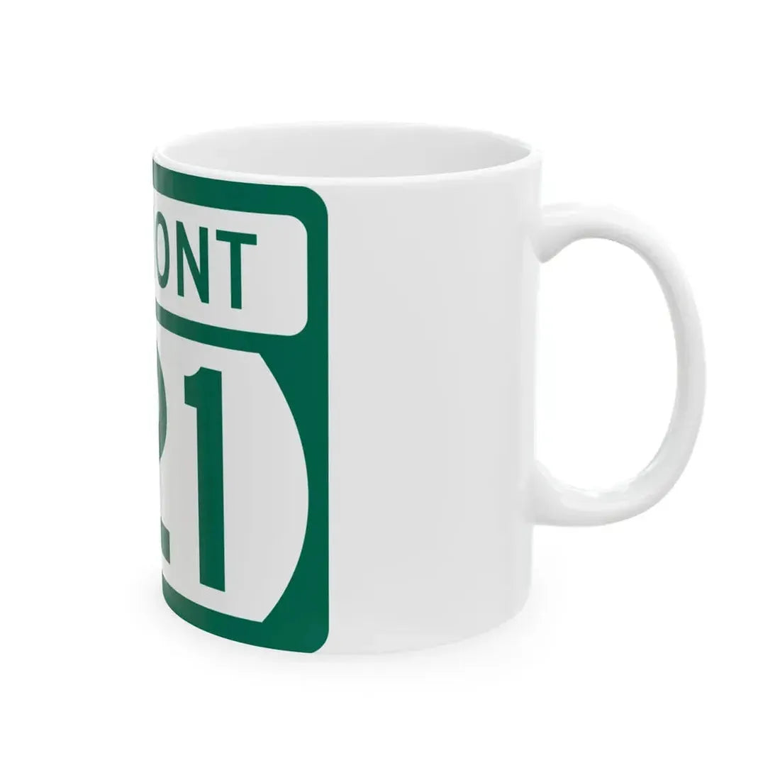 Vermont 121 (Vermont) (Road Sign) White Coffee Mug - Go Mug Yourself