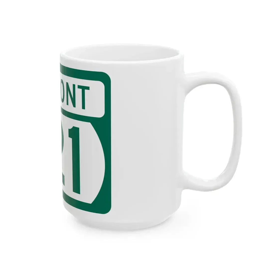 Vermont 121 (Vermont) (Road Sign) White Coffee Mug - Go Mug Yourself