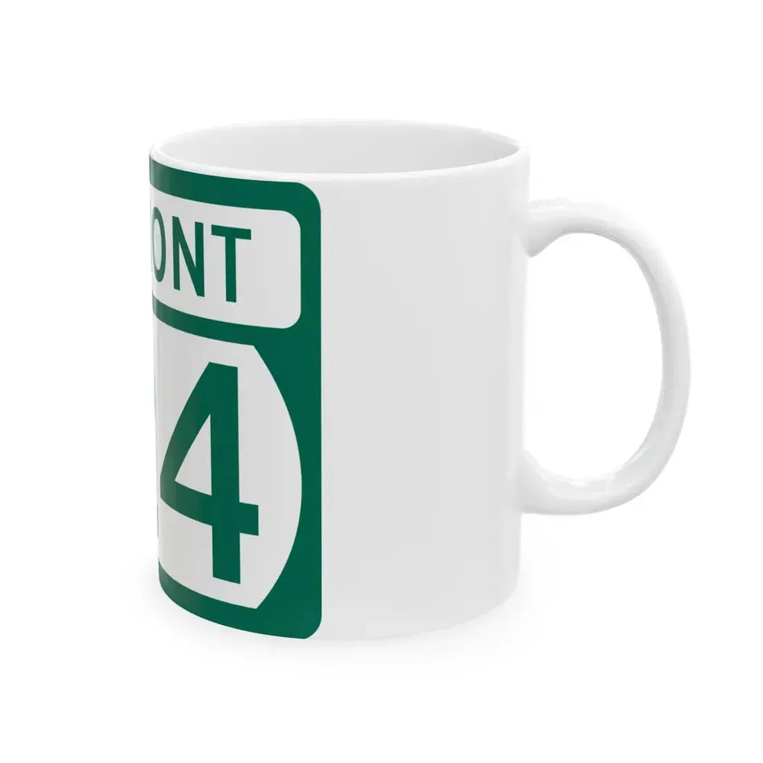 Vermont 124 (Vermont) (Road Sign) White Coffee Mug - Go Mug Yourself