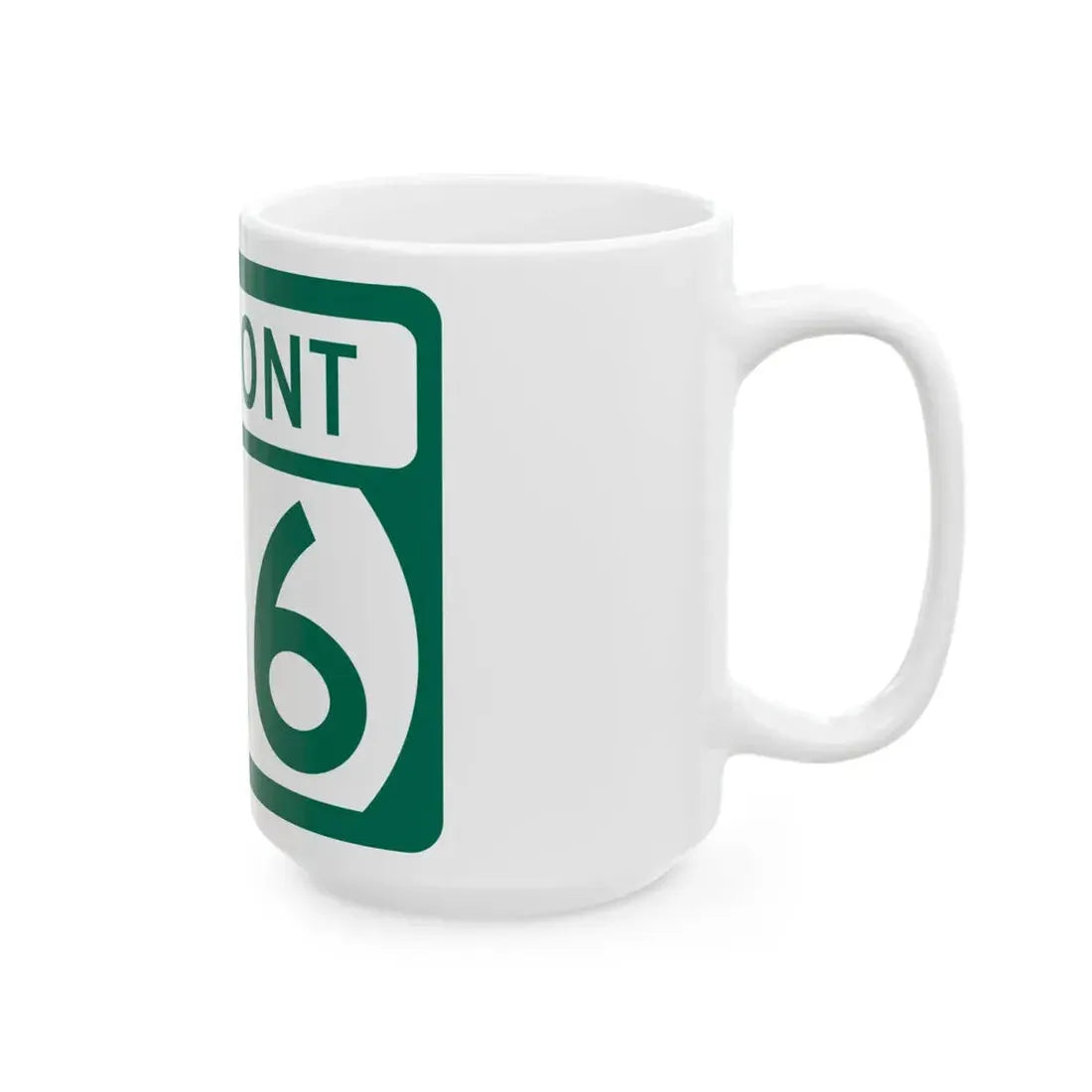 Vermont 126 (Vermont) (Road Sign) White Coffee Mug - Go Mug Yourself