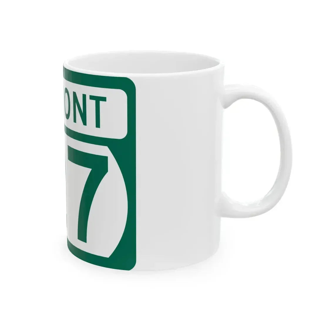 Vermont 127 (Vermont) (Road Sign) White Coffee Mug - Go Mug Yourself