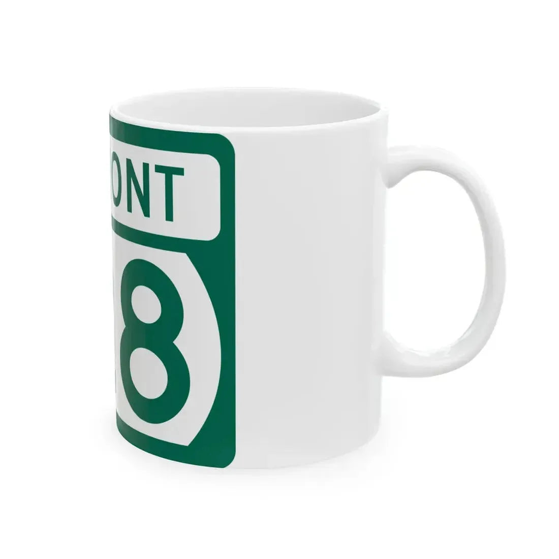 Vermont 128 (Vermont) (Road Sign) White Coffee Mug - Go Mug Yourself