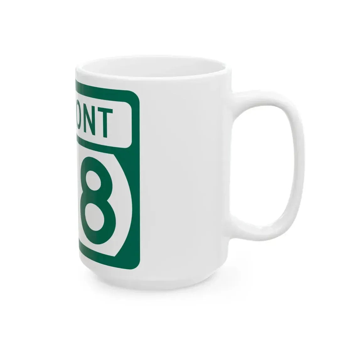 Vermont 128 (Vermont) (Road Sign) White Coffee Mug - Go Mug Yourself