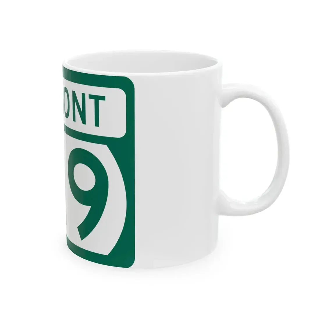 Vermont 129 (Vermont) (Road Sign) White Coffee Mug - Go Mug Yourself