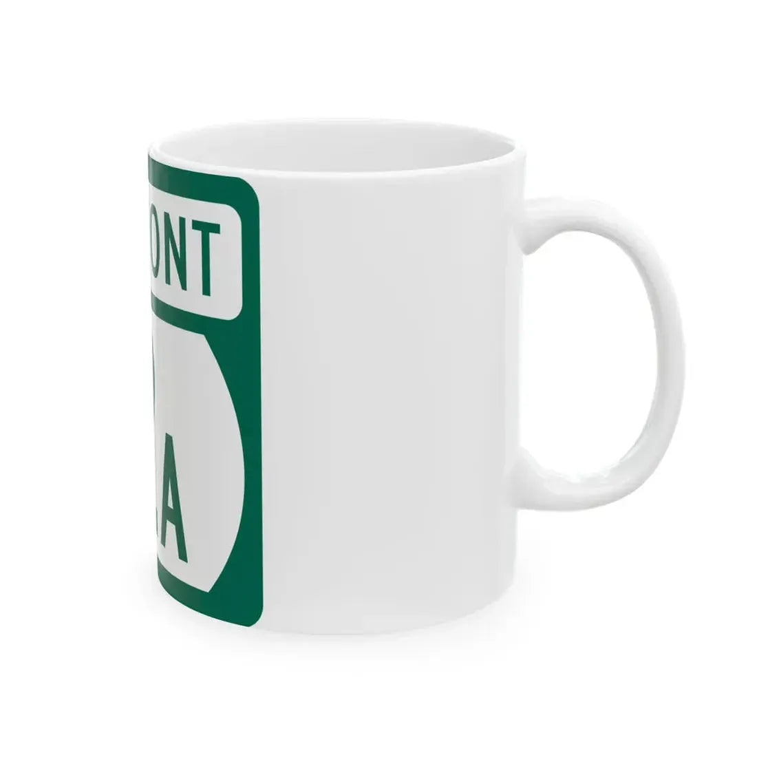 Vermont 12A (Vermont) (Road Sign) White Coffee Mug - Go Mug Yourself