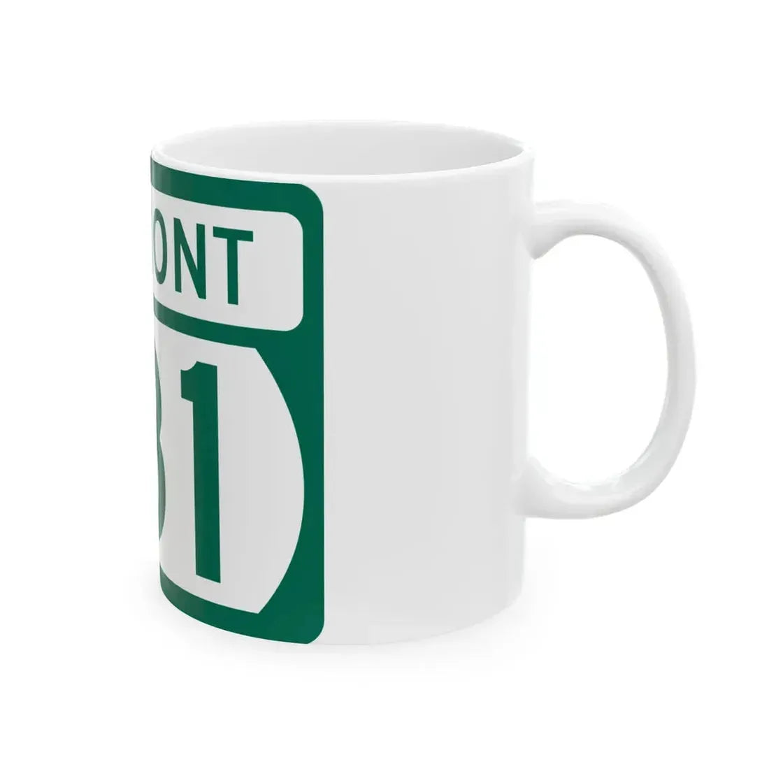 Vermont 131 (Vermont) (Road Sign) White Coffee Mug - Go Mug Yourself