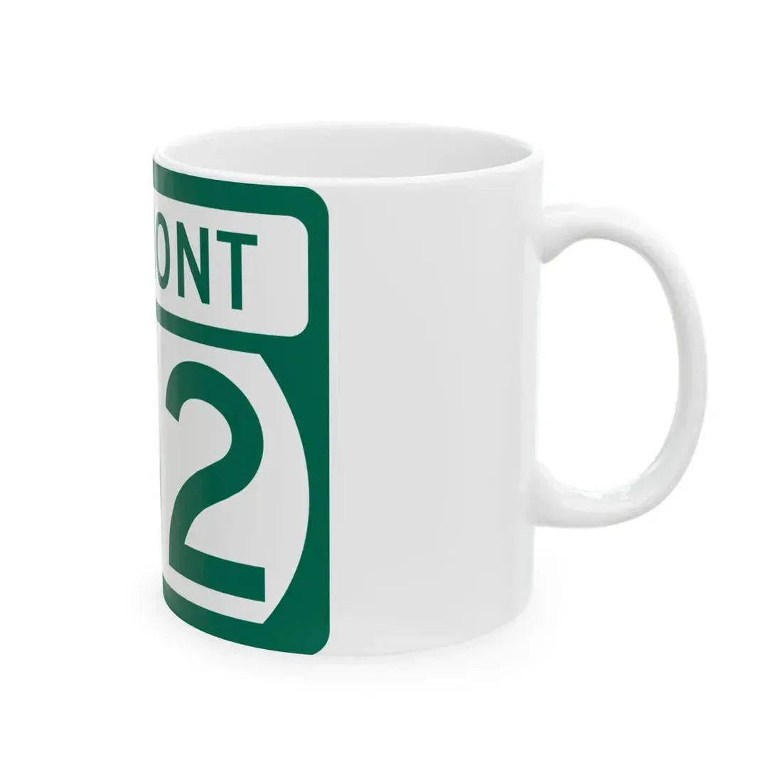 Vermont 132 (Vermont) (Road Sign) White Coffee Mug - Go Mug Yourself