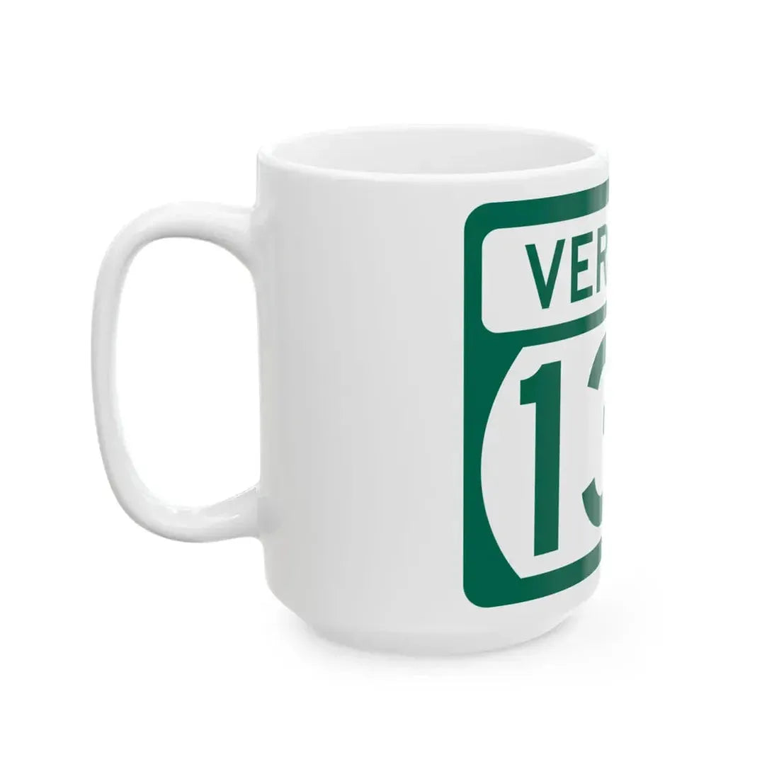 Vermont 132 (Vermont) (Road Sign) White Coffee Mug - Go Mug Yourself