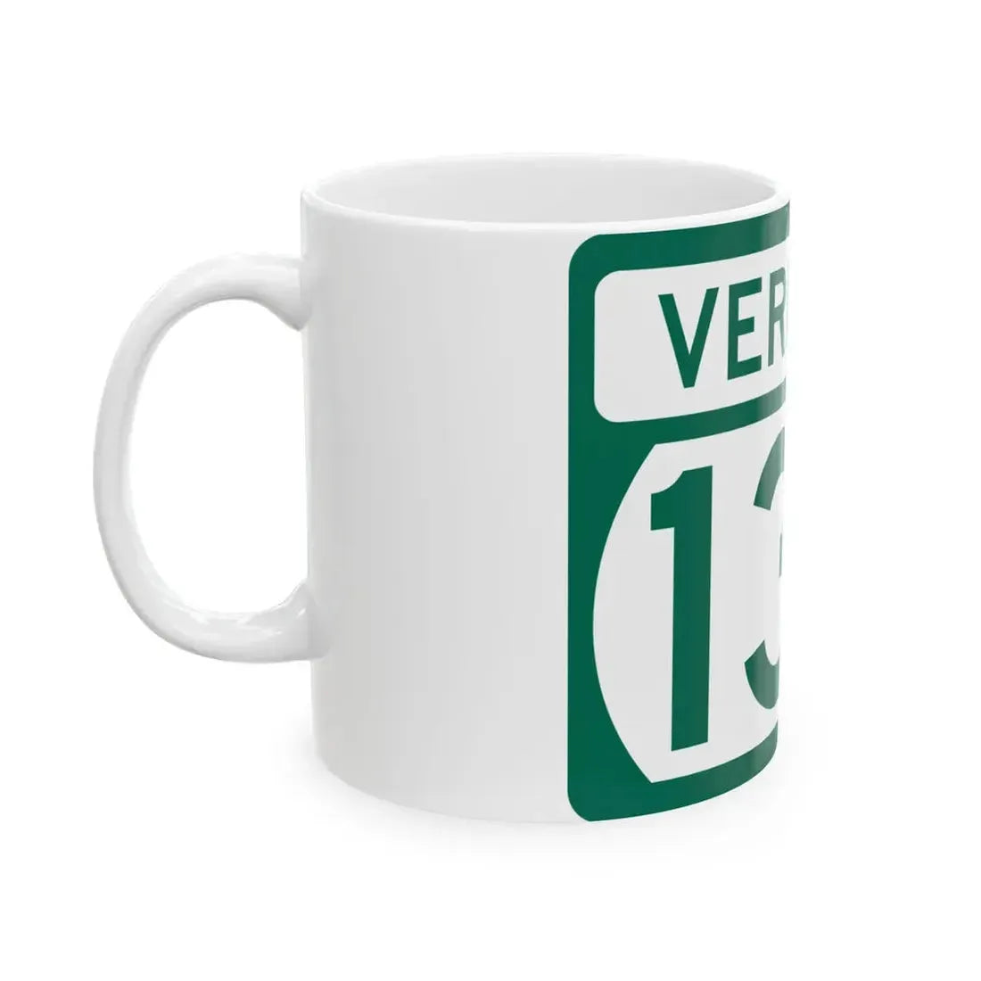Vermont 135 (Vermont) (Road Sign) White Coffee Mug - Go Mug Yourself