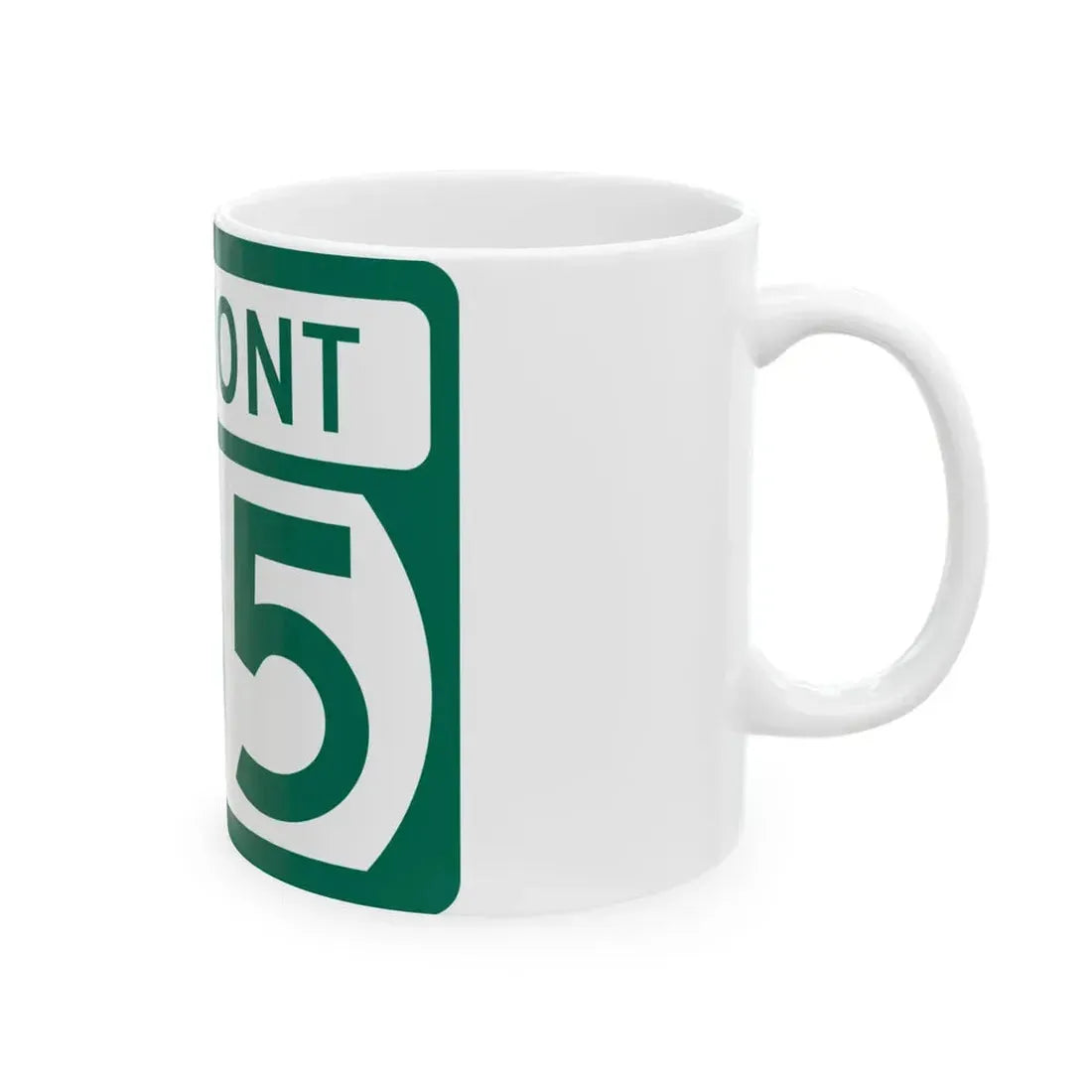 Vermont 135 (Vermont) (Road Sign) White Coffee Mug - Go Mug Yourself