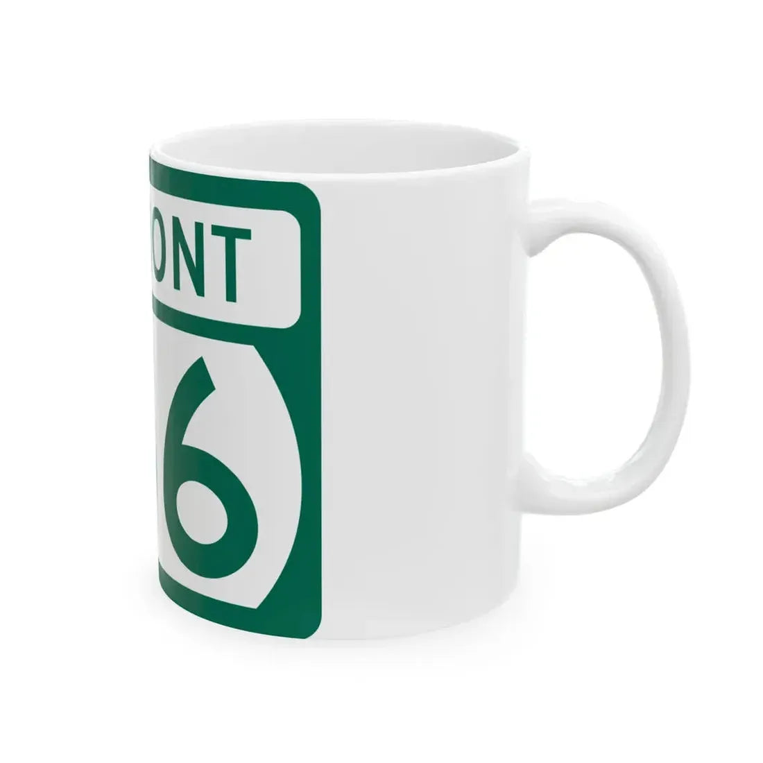 Vermont 136 (Vermont) (Road Sign) White Coffee Mug - Go Mug Yourself