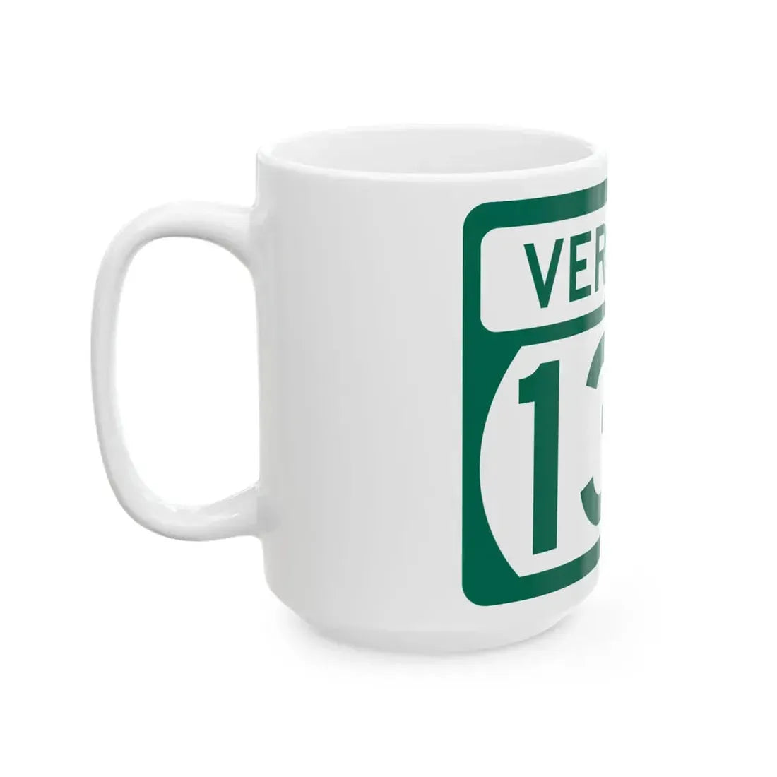 Vermont 136 (Vermont) (Road Sign) White Coffee Mug - Go Mug Yourself