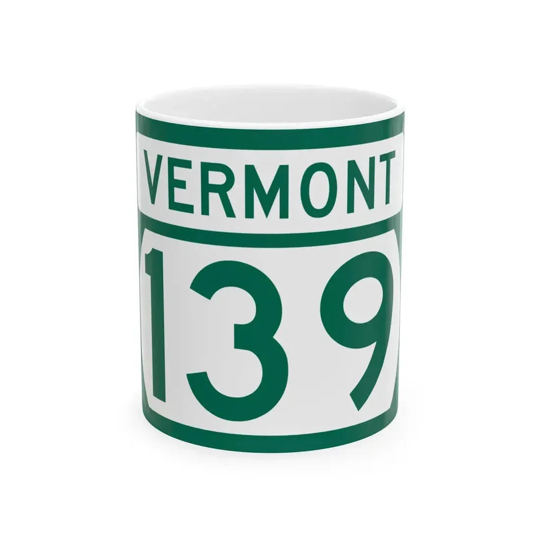 Vermont 139 (Vermont) (Road Sign) White Coffee Mug 11oz - Go Mug Yourself