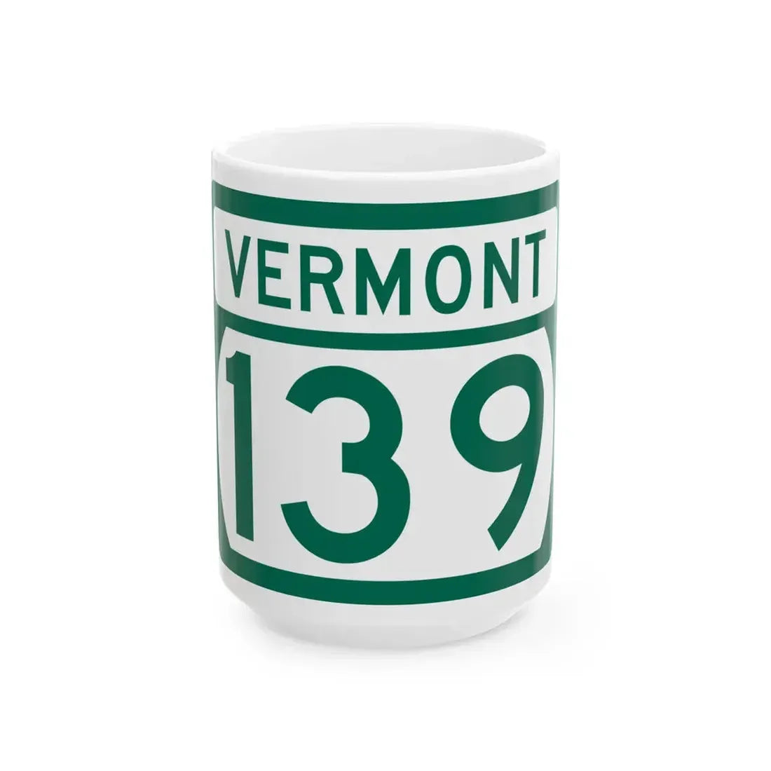 Vermont 139 (Vermont) (Road Sign) White Coffee Mug 15oz - Go Mug Yourself