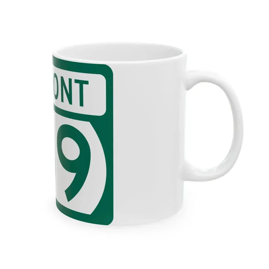 Vermont 139 (Vermont) (Road Sign) White Coffee Mug - Go Mug Yourself