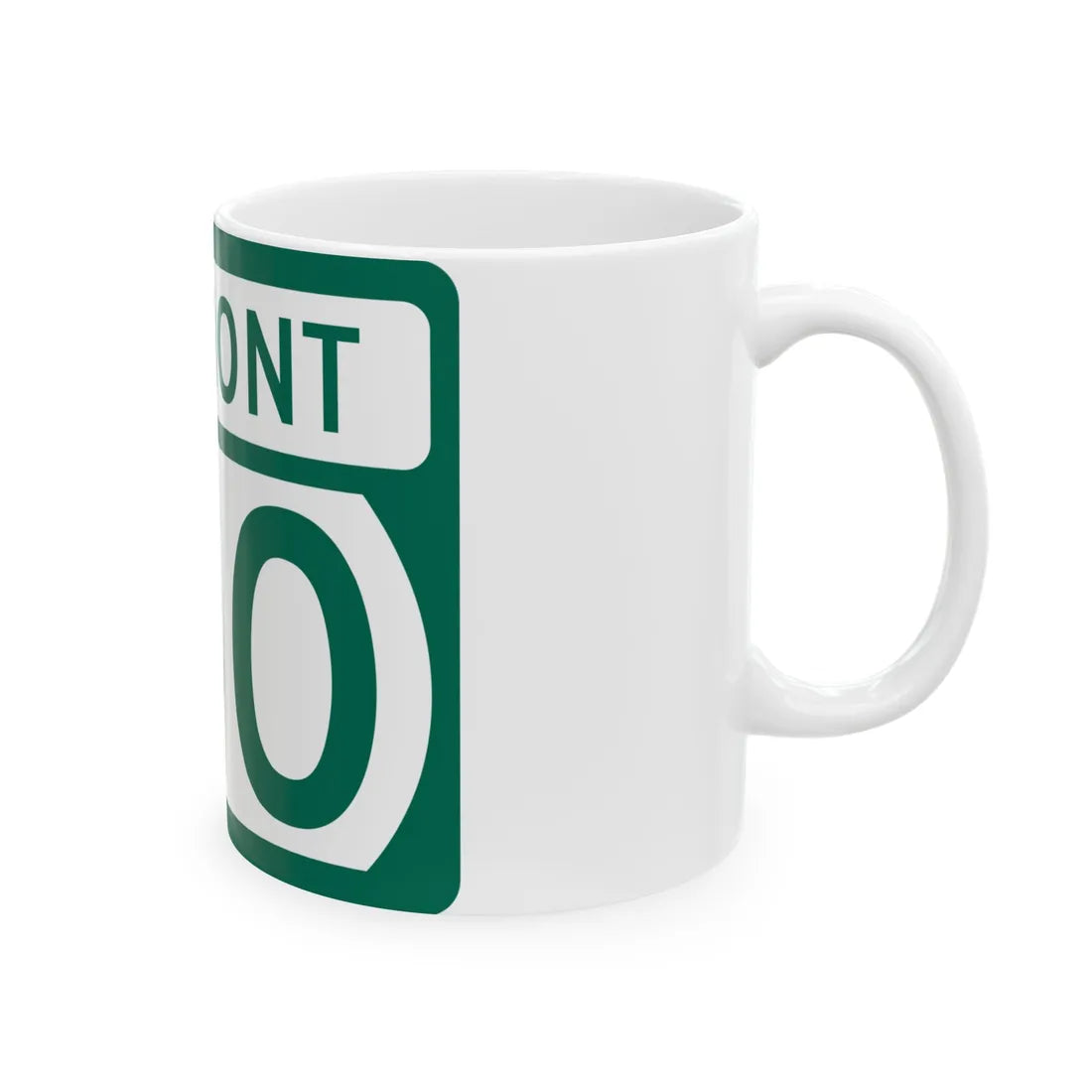 Vermont 140 (Vermont) (Road Sign) White Coffee Mug - Go Mug Yourself
