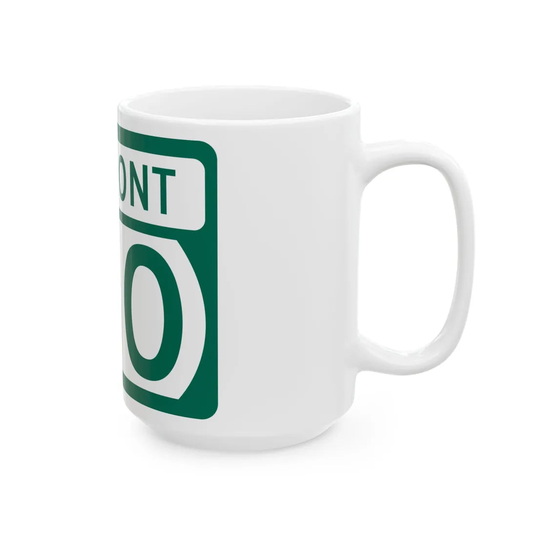 Vermont 140 (Vermont) (Road Sign) White Coffee Mug - Go Mug Yourself