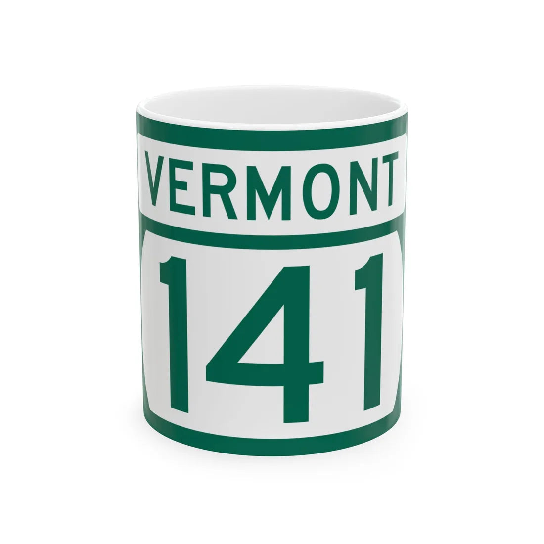 Vermont 141 (Vermont) (Road Sign) White Coffee Mug 11oz - Go Mug Yourself