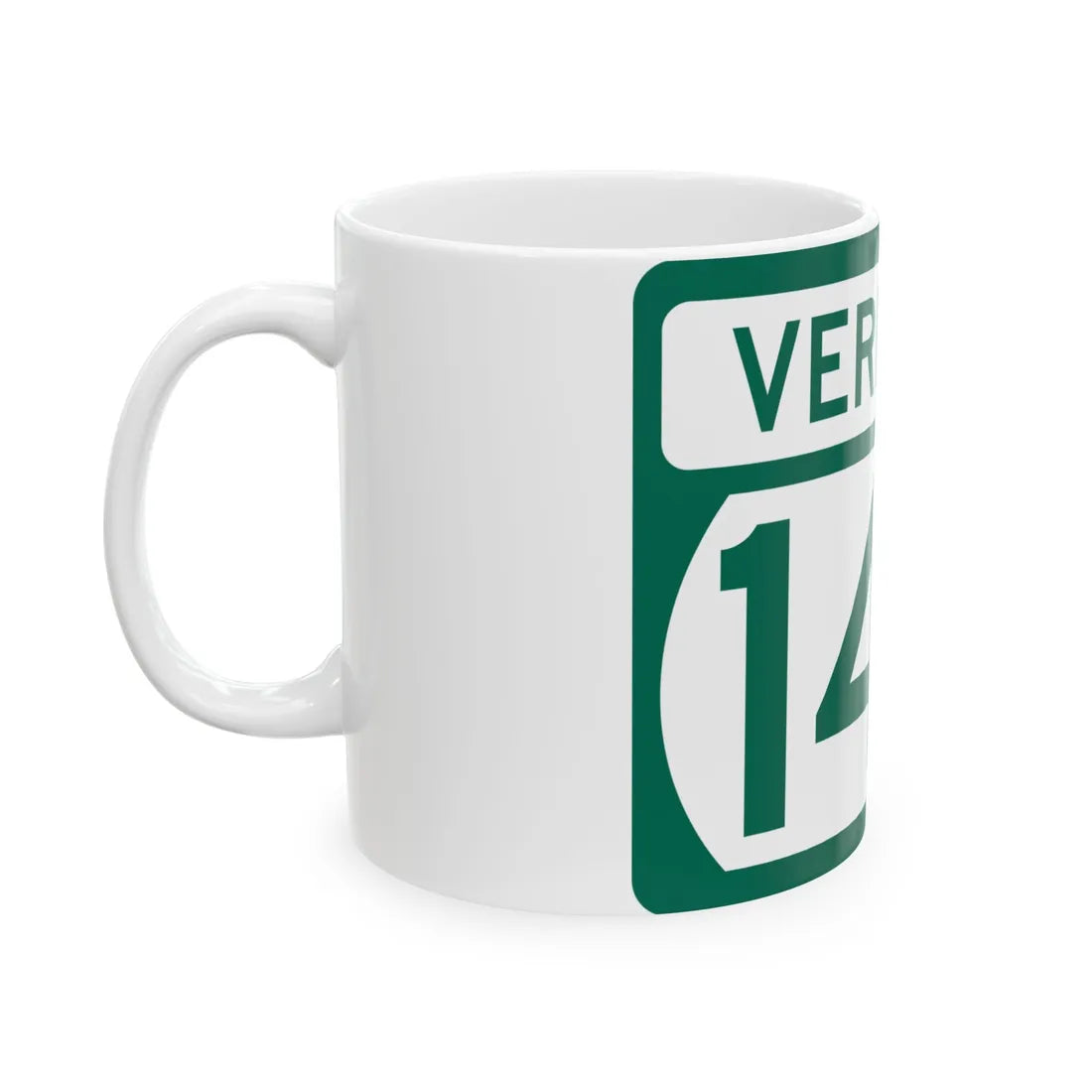 Vermont 142 (Vermont) (Road Sign) White Coffee Mug - Go Mug Yourself