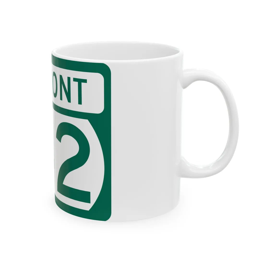Vermont 142 (Vermont) (Road Sign) White Coffee Mug - Go Mug Yourself