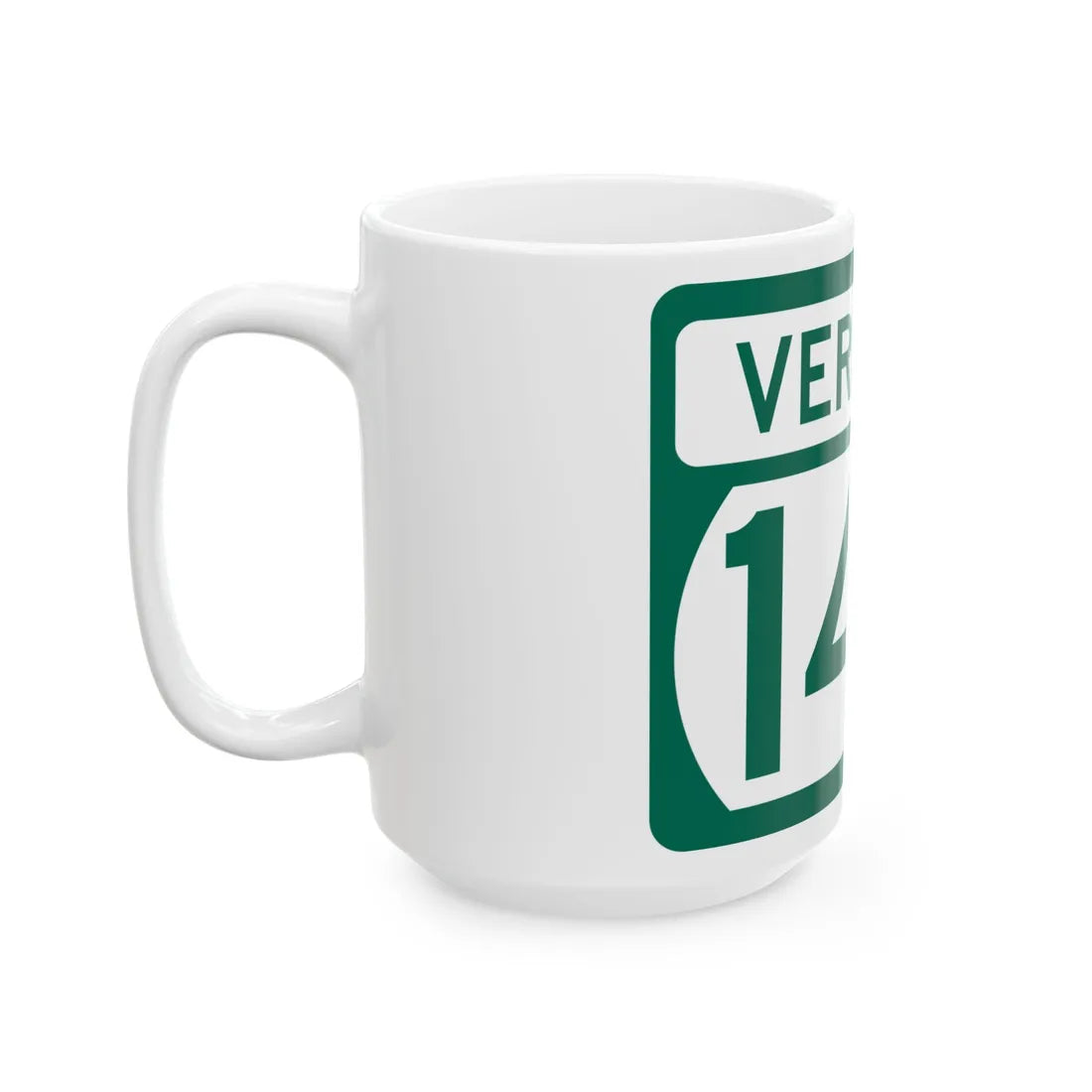 Vermont 142 (Vermont) (Road Sign) White Coffee Mug - Go Mug Yourself