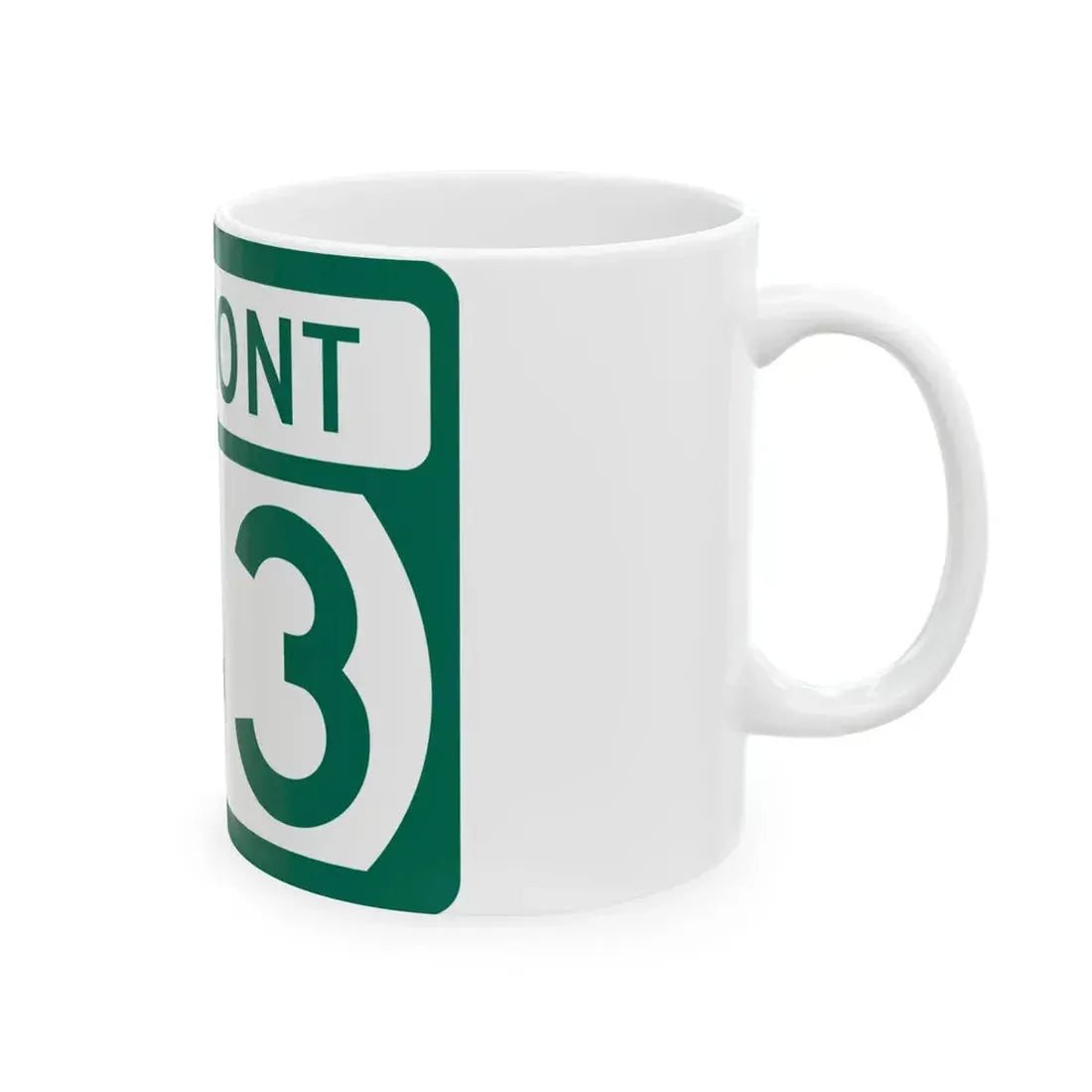 Vermont 143 (Vermont) (Road Sign) White Coffee Mug - Go Mug Yourself