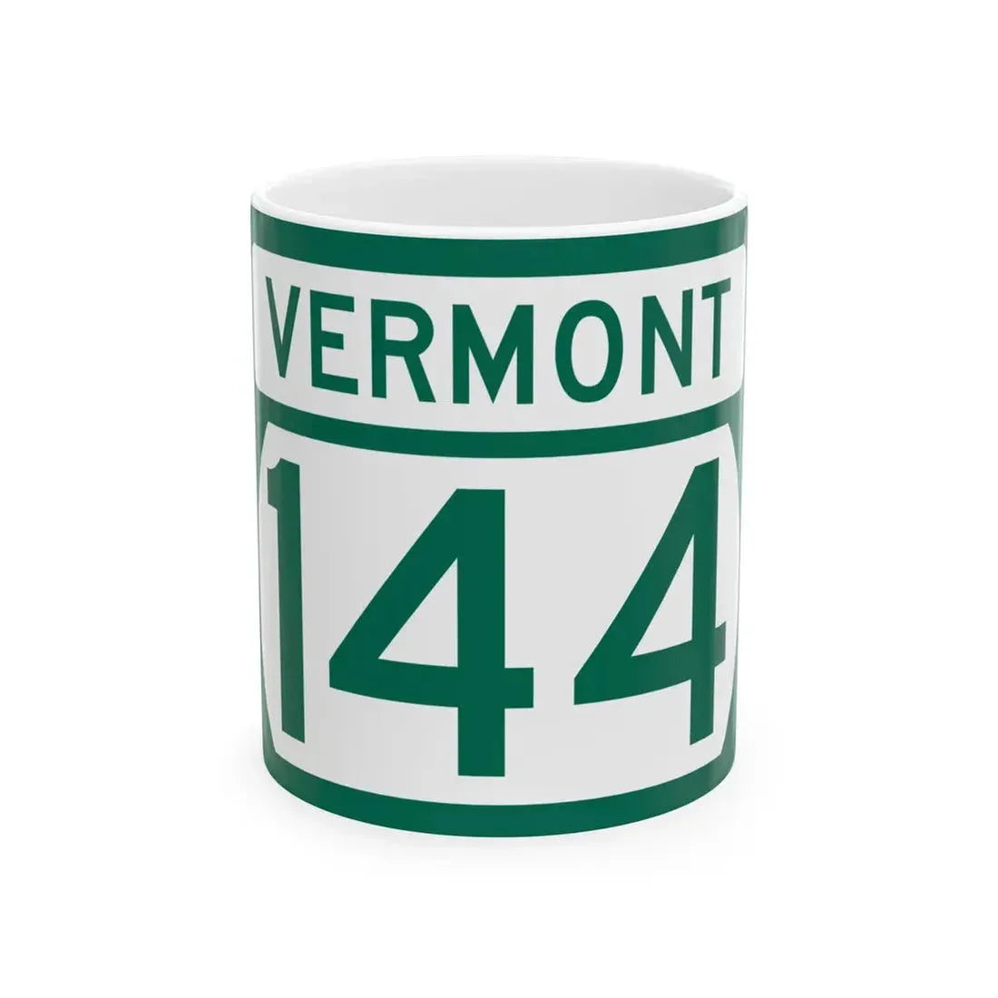 Vermont 144 (Vermont) (Road Sign) White Coffee Mug 11oz - Go Mug Yourself