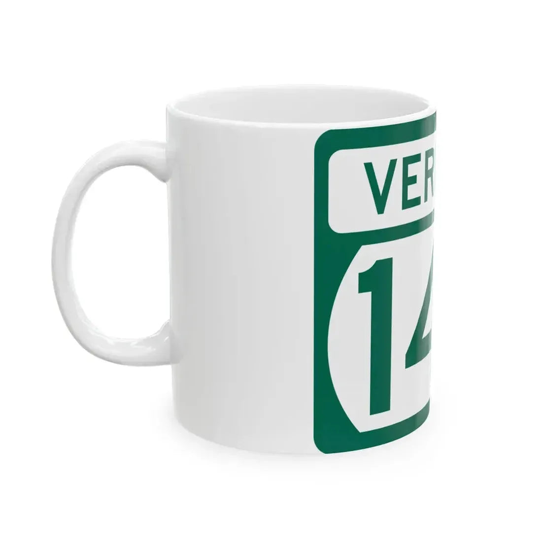 Vermont 144 (Vermont) (Road Sign) White Coffee Mug - Go Mug Yourself