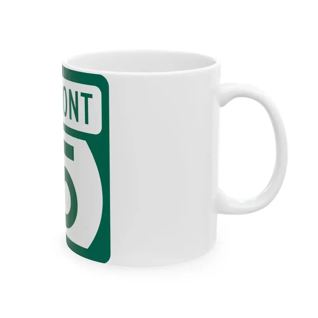 Vermont 15 (Vermont) (Road Sign) White Coffee Mug - Go Mug Yourself