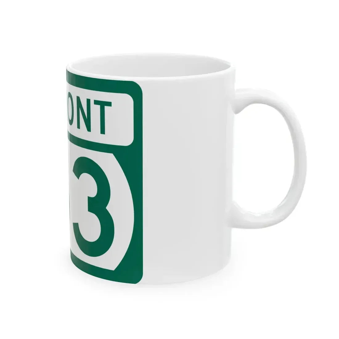 Vermont 153 (Vermont) (Road Sign) White Coffee Mug - Go Mug Yourself