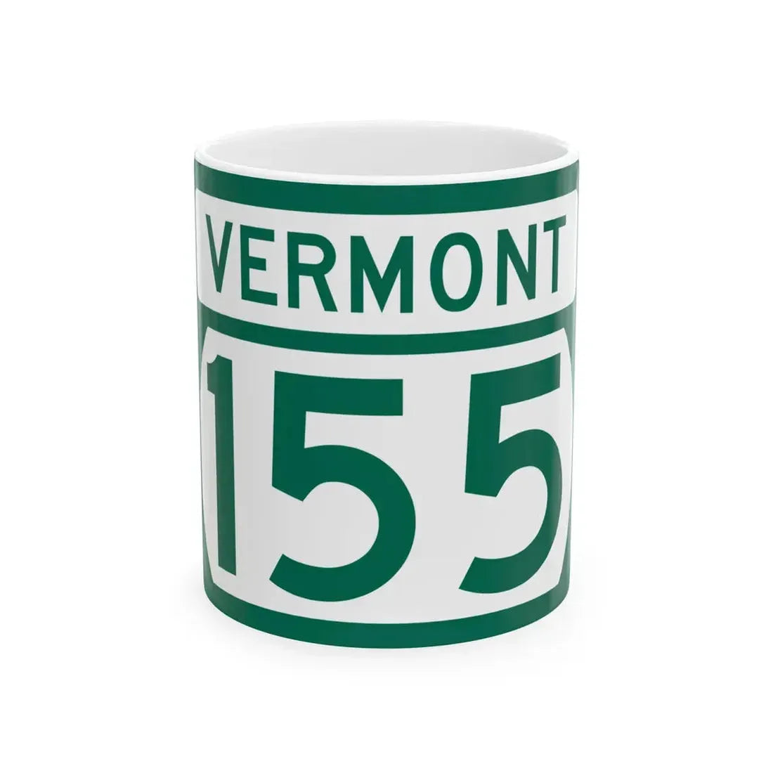 Vermont 155 (Vermont) (Road Sign) White Coffee Mug 11oz - Go Mug Yourself