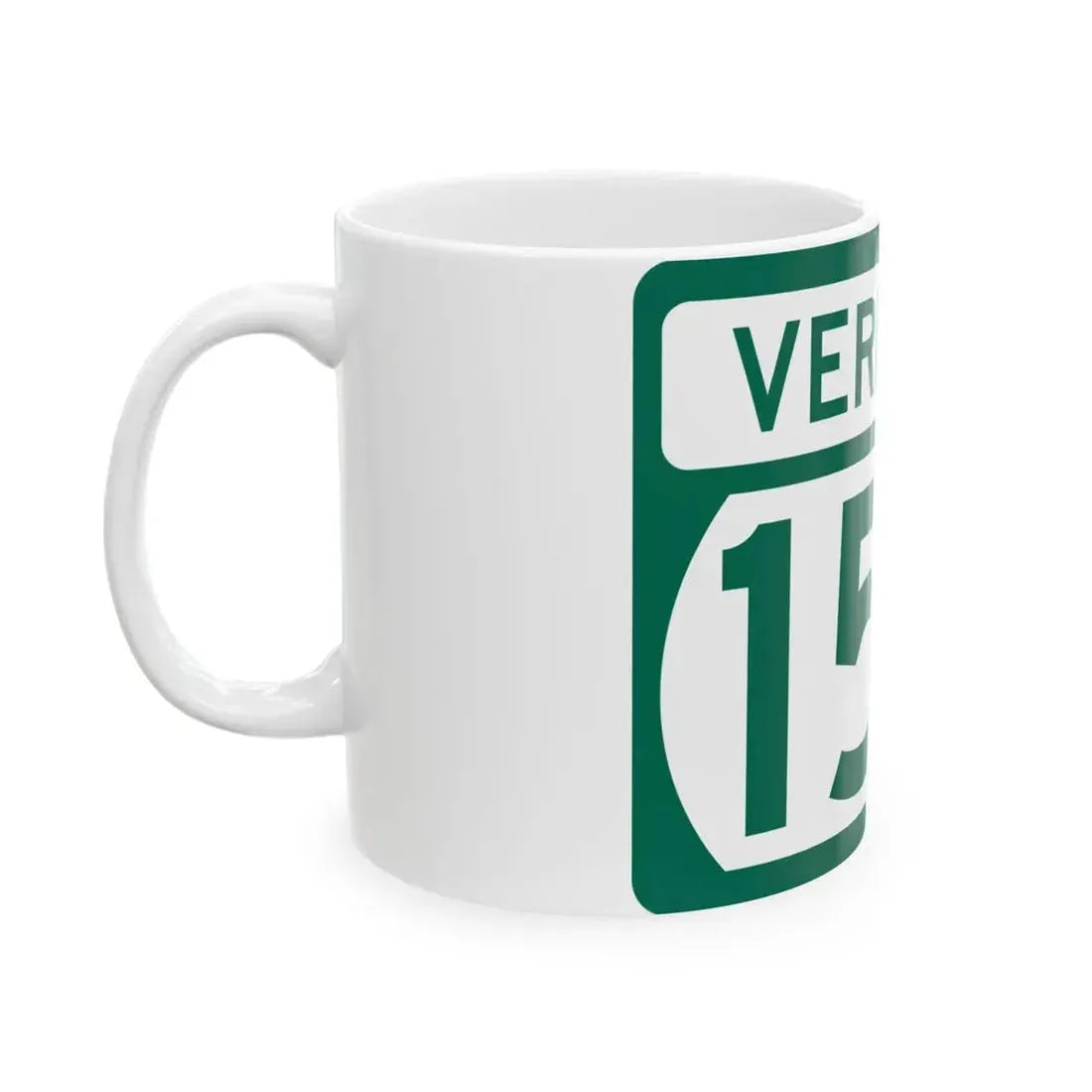 Vermont 155 (Vermont) (Road Sign) White Coffee Mug - Go Mug Yourself
