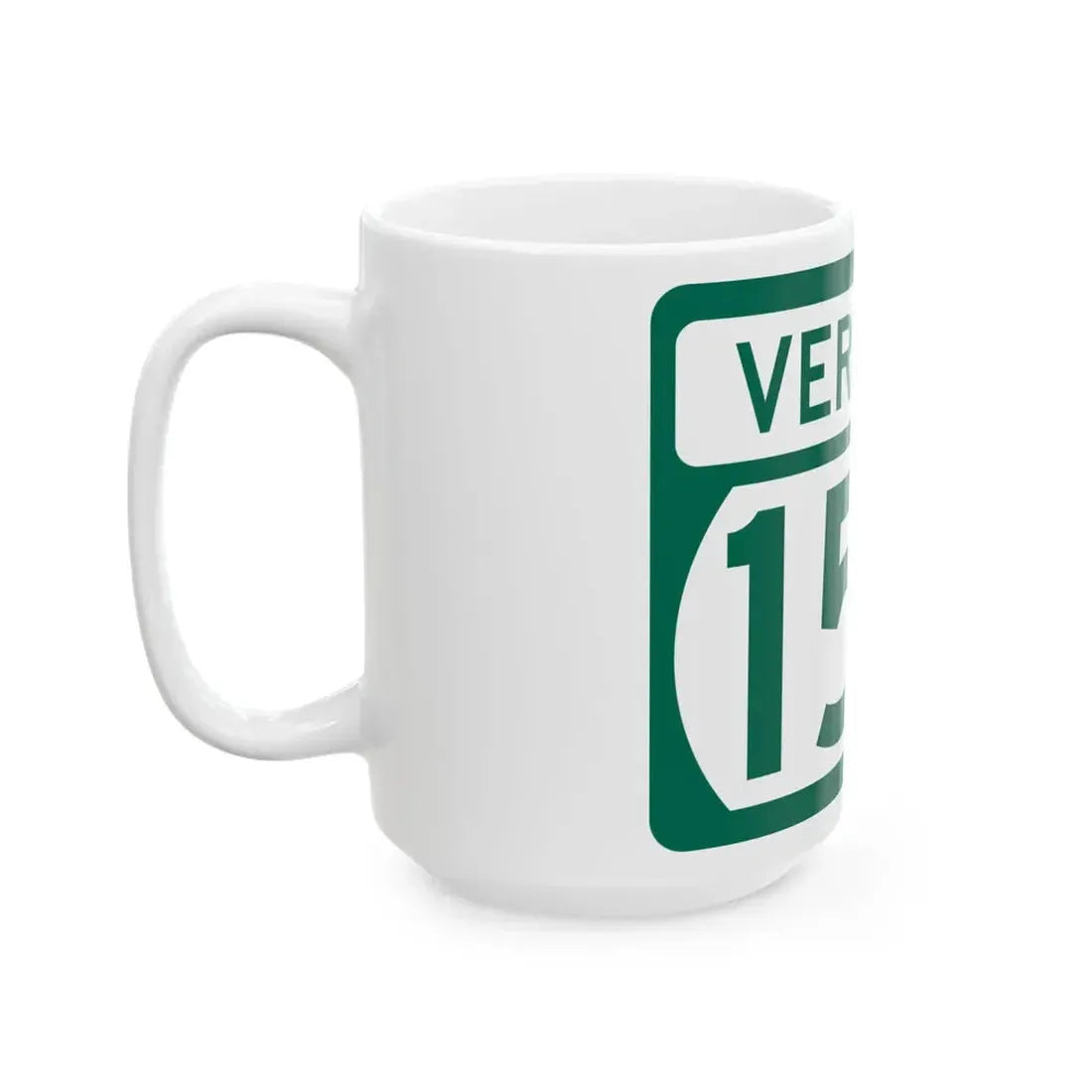 Vermont 155 (Vermont) (Road Sign) White Coffee Mug - Go Mug Yourself