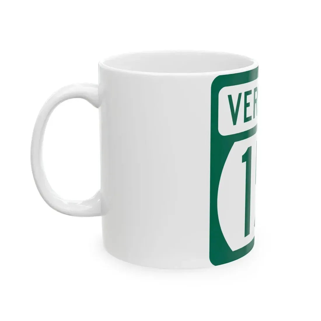 Vermont 15A (Vermont) (Road Sign) White Coffee Mug - Go Mug Yourself