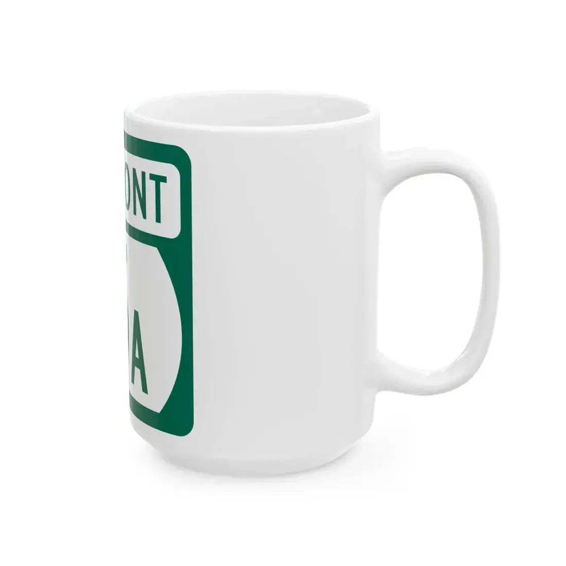 Vermont 15A (Vermont) (Road Sign) White Coffee Mug - Go Mug Yourself