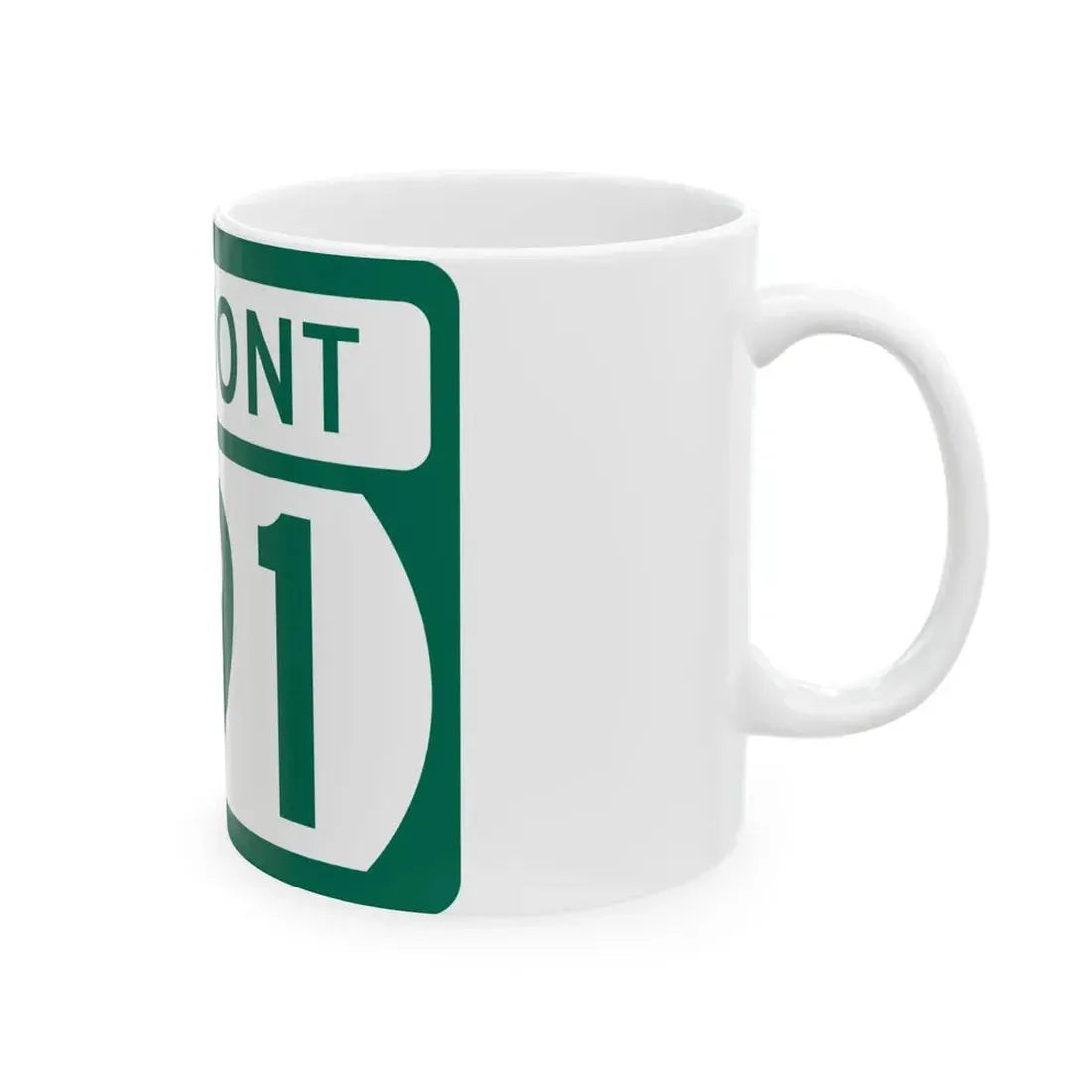 Vermont 191 (Vermont) (Road Sign) White Coffee Mug - Go Mug Yourself
