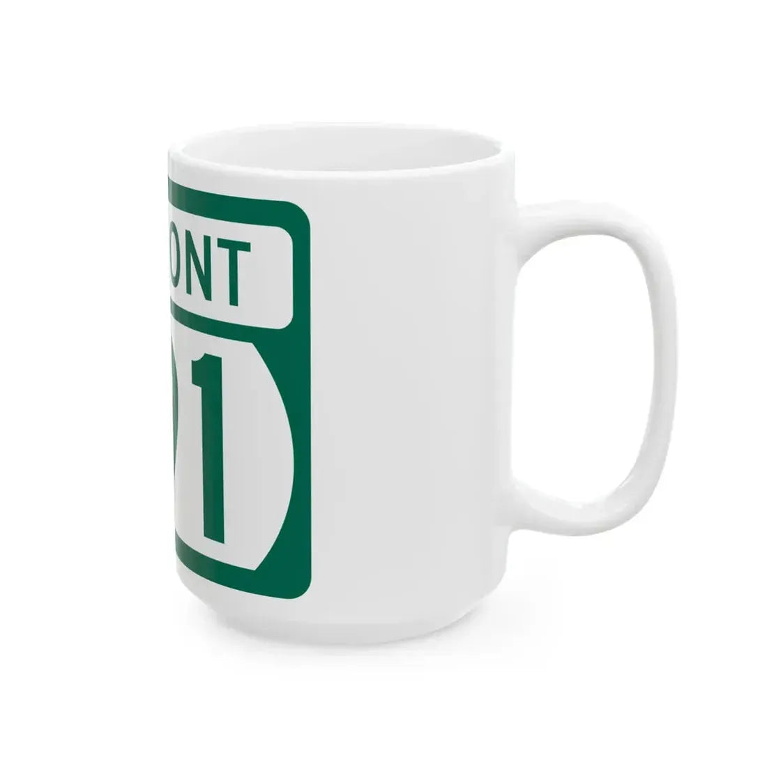 Vermont 191 (Vermont) (Road Sign) White Coffee Mug - Go Mug Yourself