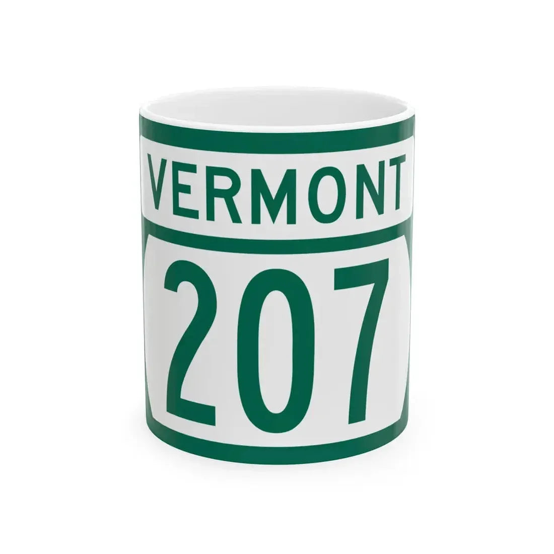 Vermont 207 (Vermont) (Road Sign) White Coffee Mug 11oz - Go Mug Yourself