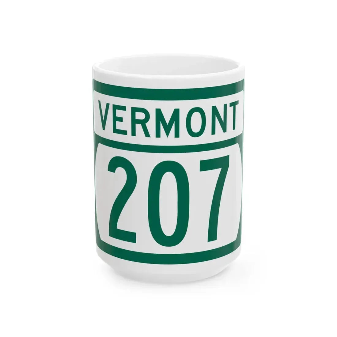Vermont 207 (Vermont) (Road Sign) White Coffee Mug 15oz - Go Mug Yourself