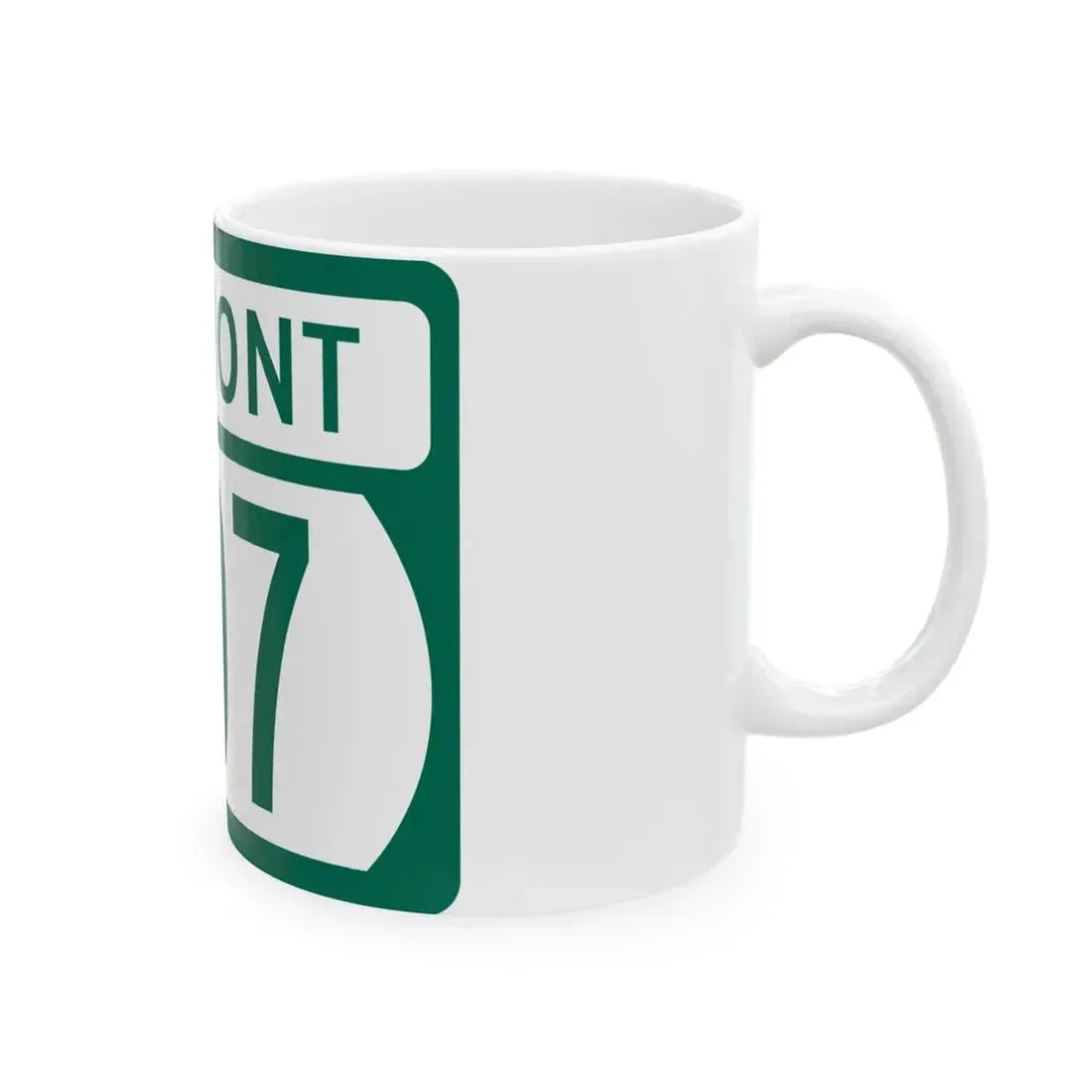 Vermont 207 (Vermont) (Road Sign) White Coffee Mug - Go Mug Yourself