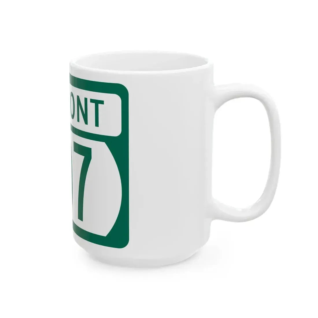 Vermont 207 (Vermont) (Road Sign) White Coffee Mug - Go Mug Yourself