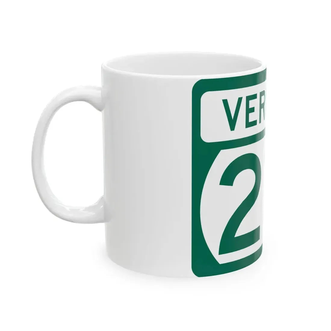 Vermont 214 (Vermont) (Road Sign) White Coffee Mug - Go Mug Yourself