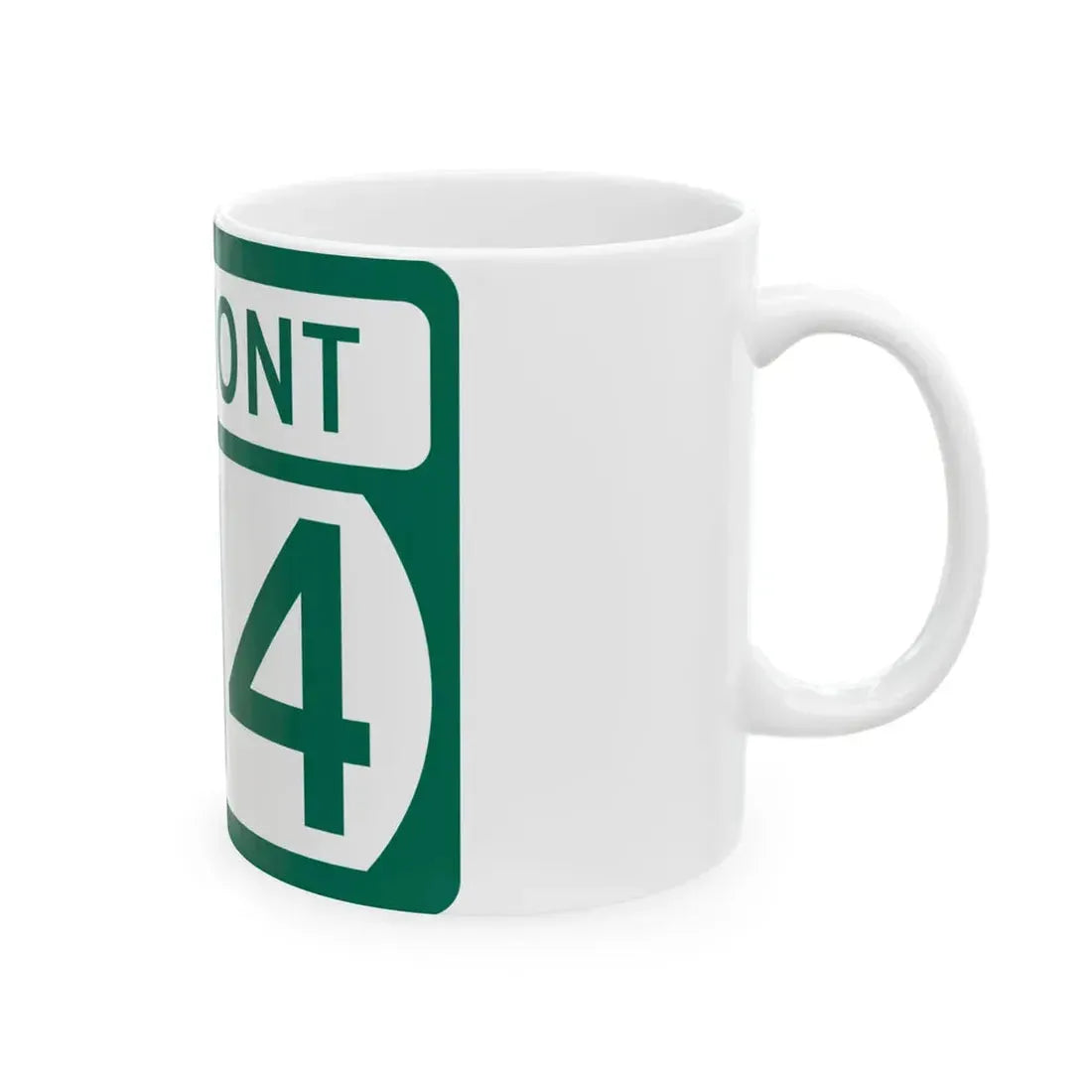 Vermont 214 (Vermont) (Road Sign) White Coffee Mug - Go Mug Yourself