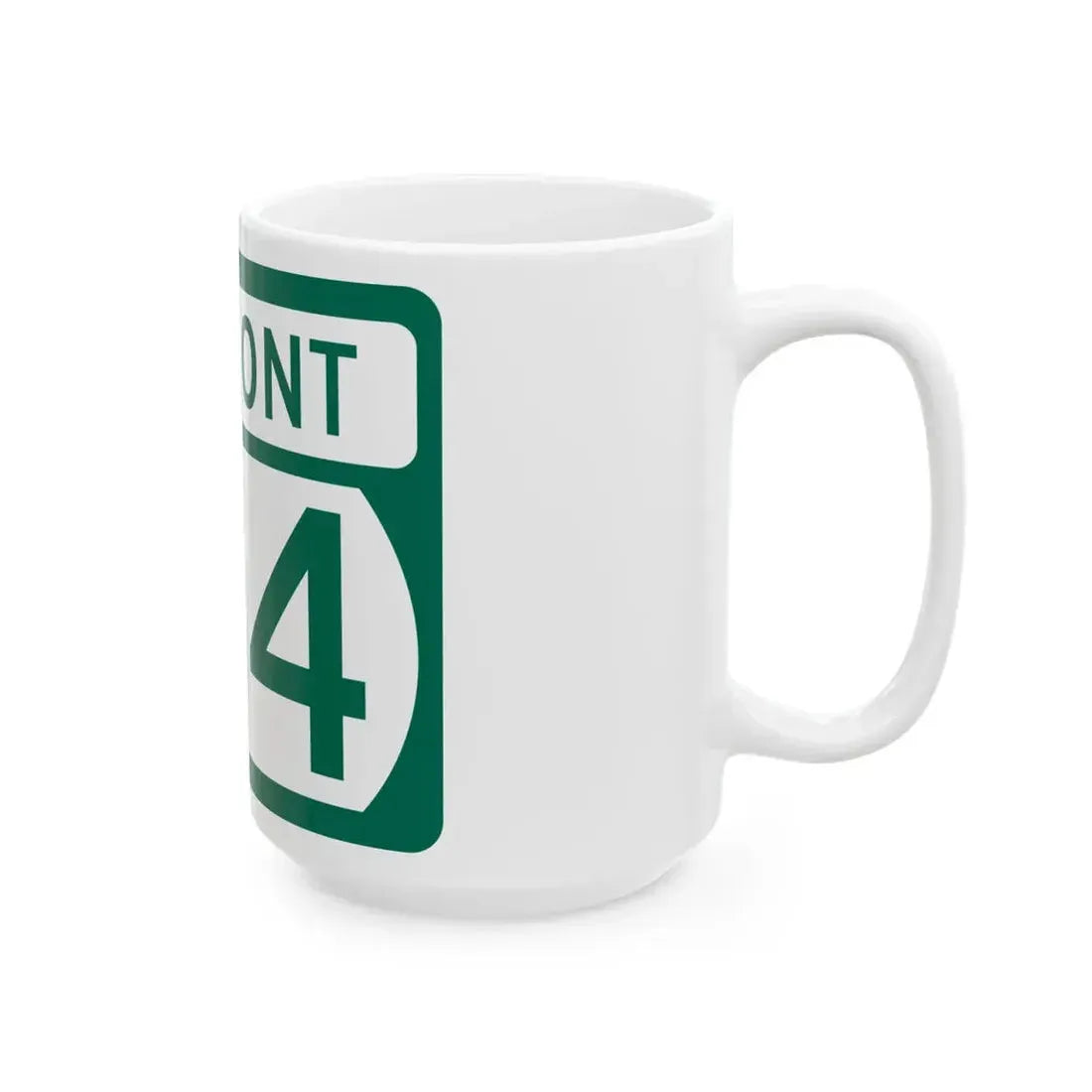 Vermont 214 (Vermont) (Road Sign) White Coffee Mug - Go Mug Yourself