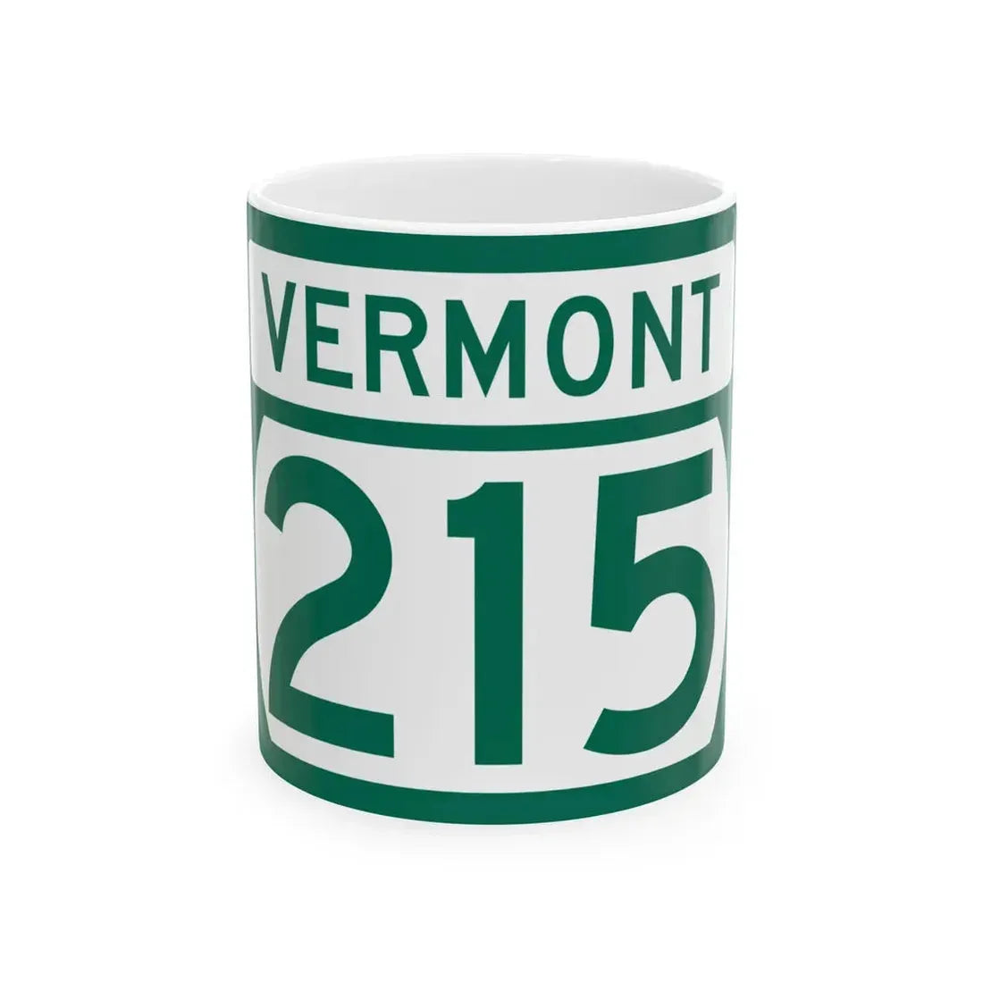 Vermont 215 (Vermont) (Road Sign) White Coffee Mug 11oz - Go Mug Yourself
